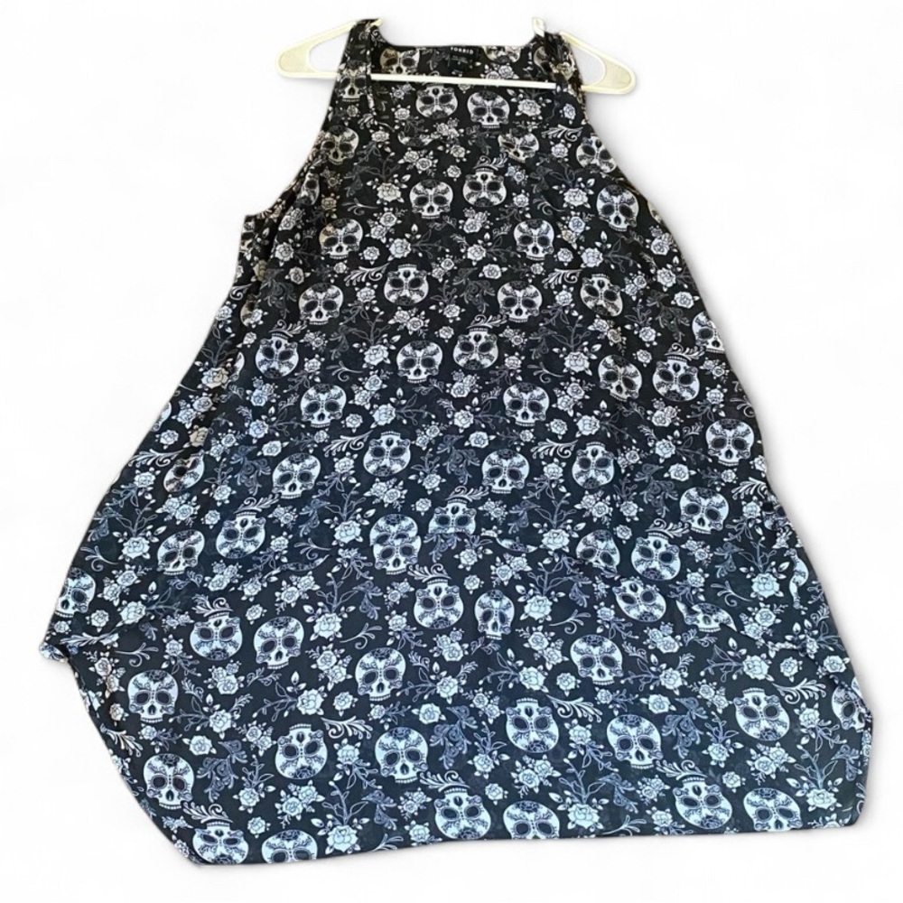 Skull Print Halter Dress